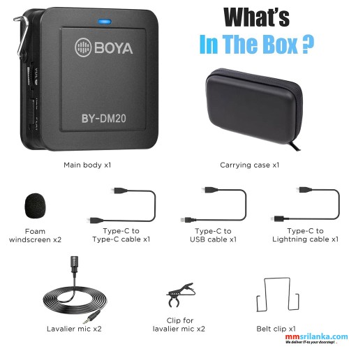 BOYA BY-DM20 DUAL CHANNEL RECORDING KIT (6M)